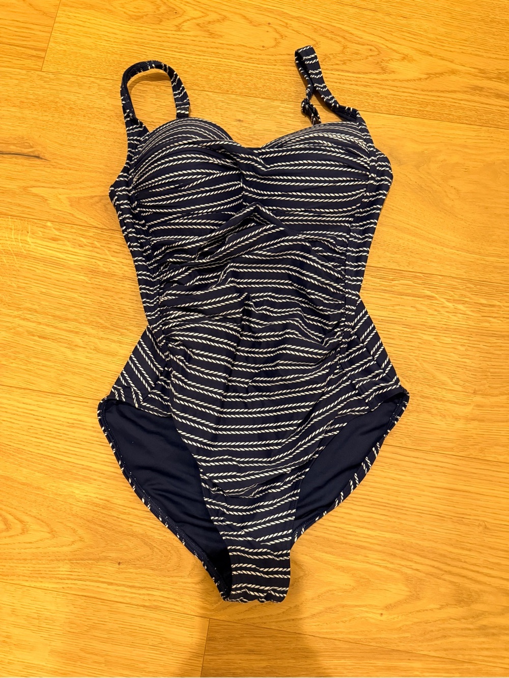 Nip Tuck Navy Rope-Stripe One-Piece Swimsuit - Supportive Fit